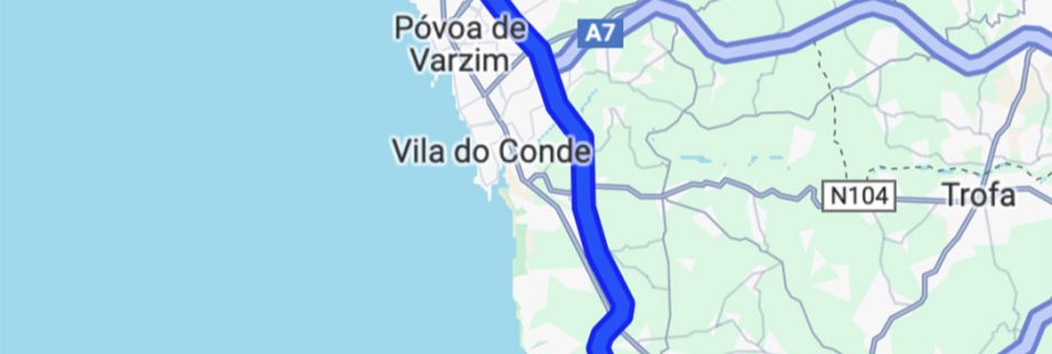 Tänään ajettiin vain 60 km Marian ja Pekan loma-asunnolle Esposendeen